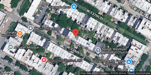 Aerial map of 241 WEST 136 STREET, Manhattan