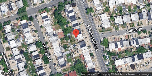 Aerial map of 4222 EAST TREMONT AVENUE, Bronx