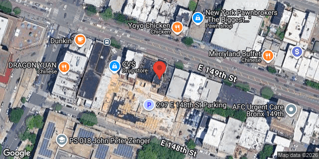 Aerial map of 296 EAST 149 STREET, Bronx