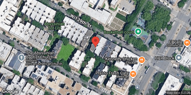 Aerial map of 112 WEST 139 STREET, Manhattan