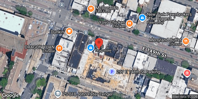 Aerial map of 286 EAST 149 STREET, Bronx