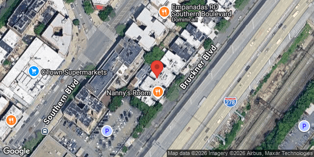 Aerial map of 853 BRUCKNER BOULEVARD, Bronx