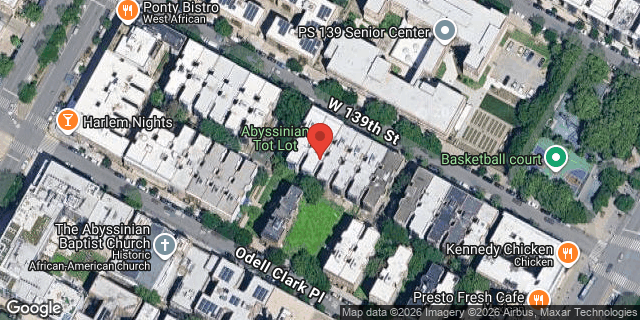 Aerial map of 124 WEST 139 STREET, Manhattan