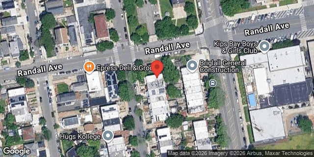 Aerial map of 566 BOLTON AVENUE, Bronx