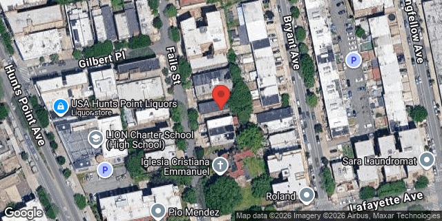 Aerial map of 822 FAILE STREET, Bronx