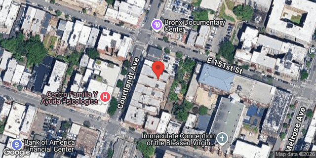 Aerial map of 598 COURTLANDT AVENUE, Bronx