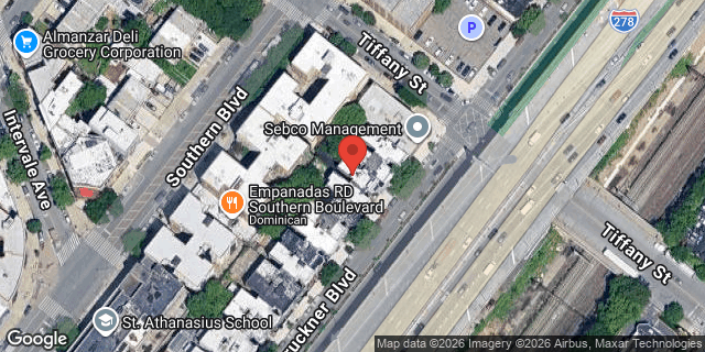 Aerial map of 879 BRUCKNER BOULEVARD, Bronx