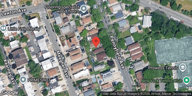 Aerial map of 393 PENNYFIELD AVENUE, Bronx