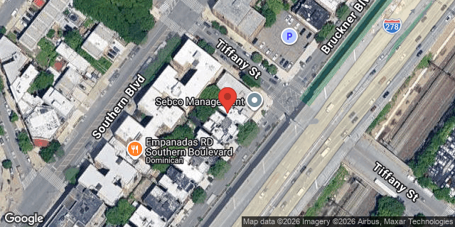 Aerial map of 883 BRUCKNER BOULEVARD, Bronx