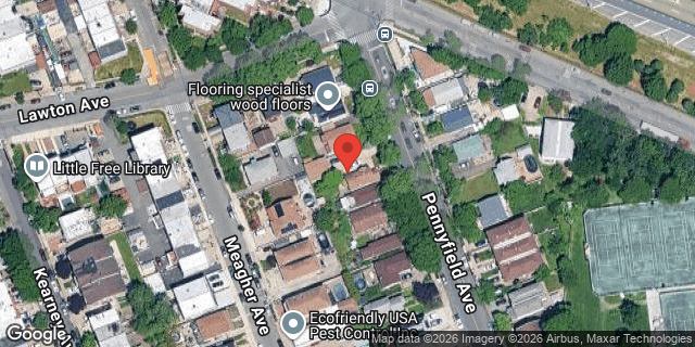 Aerial map of 399 PENNYFIELD AVENUE, Bronx