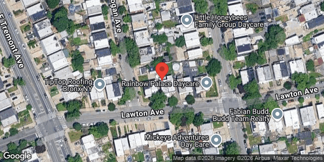 Aerial map of 2957 LAWTON AVENUE, Bronx
