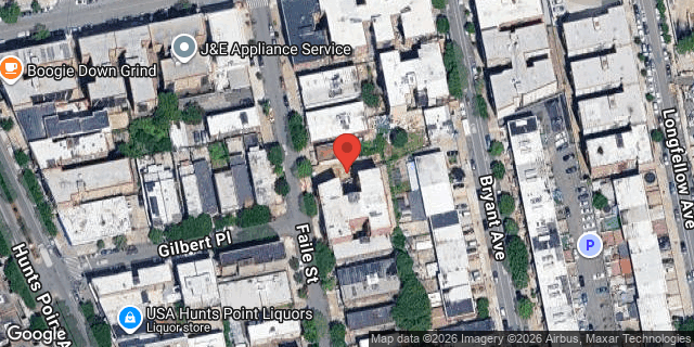 Aerial map of 844 FAILE STREET, Bronx