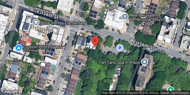 Aerial map of 658 EAST 156 STREET, Bronx