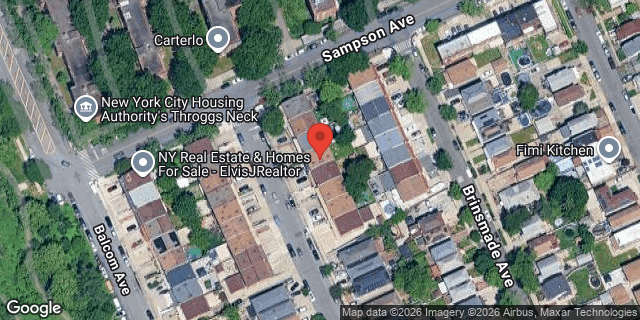 Aerial map of 376 HUNTINGTON AVENUE, Bronx