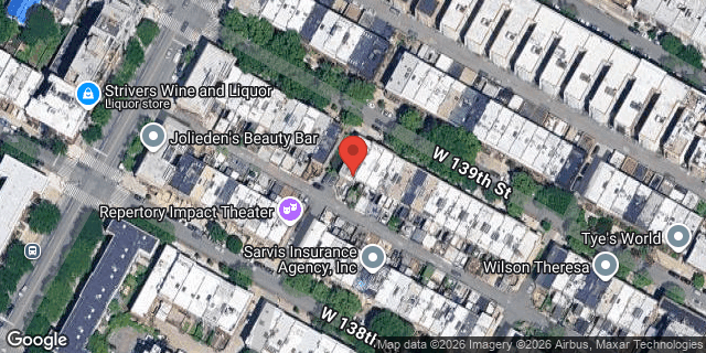 Aerial map of 250 WEST 139 STREET, Manhattan