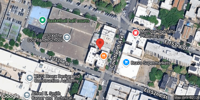 Aerial map of 647 COURTLANDT AVENUE, Bronx