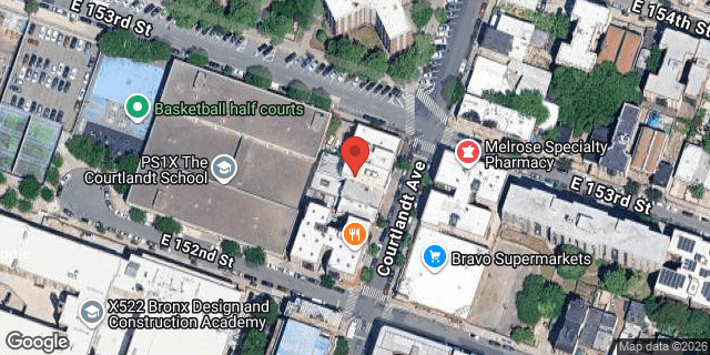 Aerial map of 651 COURTLANDT AVENUE, Bronx