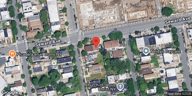 Aerial map of 1844 SEWARD AVENUE, Bronx