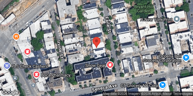 Aerial map of 887 FAILE STREET, Bronx