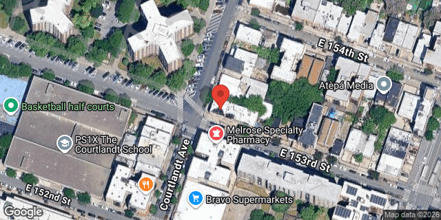 Aerial map of 357 EAST 153 STREET, Bronx