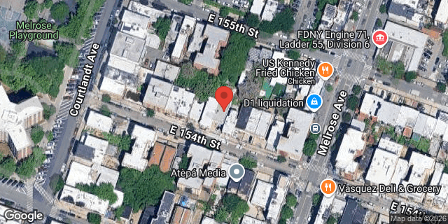 Aerial map of 383 EAST 154 STREET, Bronx