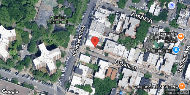 Aerial map of 694 COURTLANDT AVENUE, Bronx