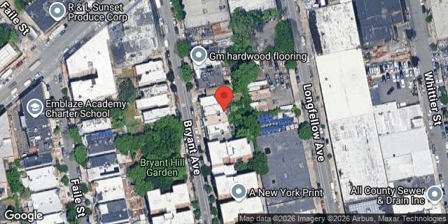 Aerial map of 906 BRYANT AVENUE, Bronx