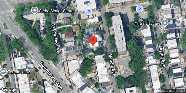 Aerial map of 747 BEACH AVENUE, Bronx