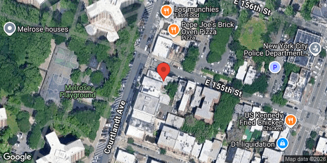 Aerial map of 714 COURTLANDT AVENUE, Bronx