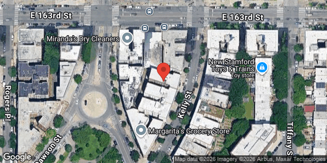 Aerial map of 923 KELLY STREET, Bronx