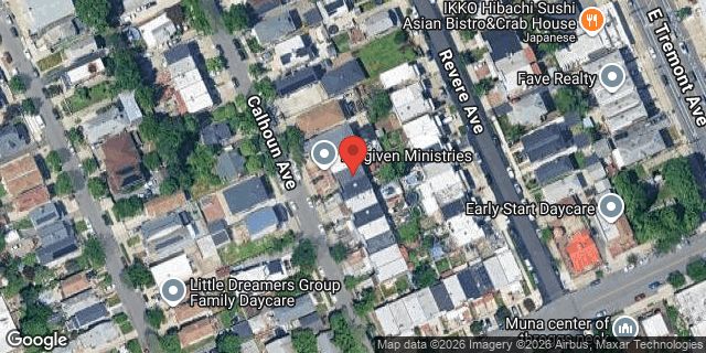 Aerial map of 424 CALHOUN AVENUE, Bronx