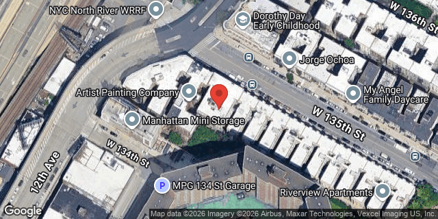 Aerial map of 626 WEST 135 STREET, Manhattan