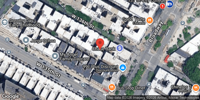 Aerial map of 610 WEST 136 STREET, Manhattan