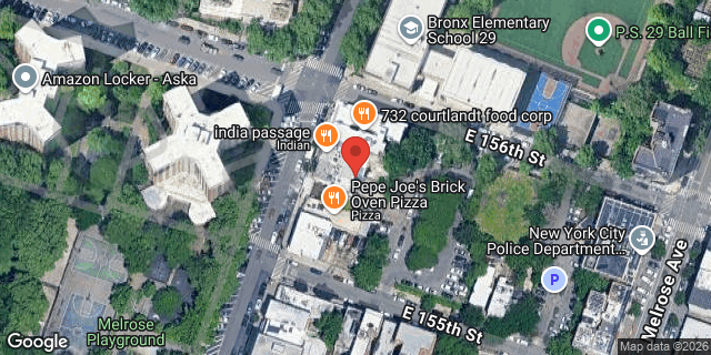 Aerial map of 726 COURTLANDT AVENUE, Bronx