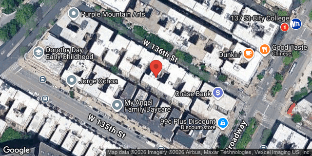Aerial map of 618 WEST 136 STREET, Manhattan