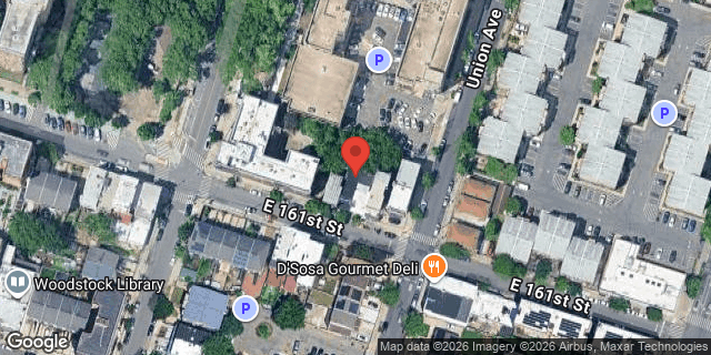 Aerial map of 799 EAST 161 STREET, Bronx