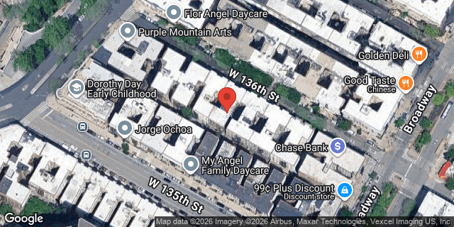 Aerial map of 622 WEST 136 STREET, Manhattan
