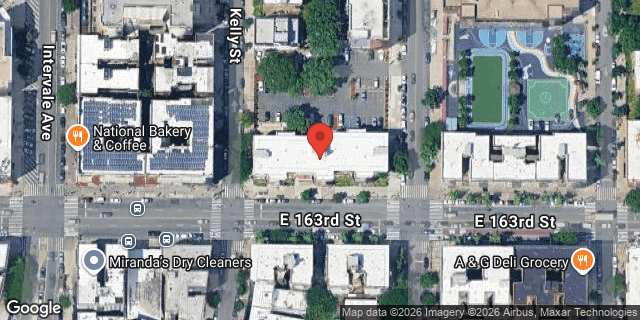 Aerial map of 955 EAST 163RD ST, Bronx