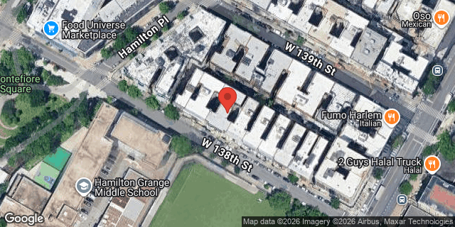 Aerial map of 523 WEST 138 STREET, Manhattan