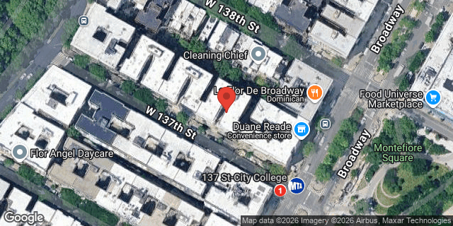 Aerial map of 605 WEST 137 STREET, Manhattan