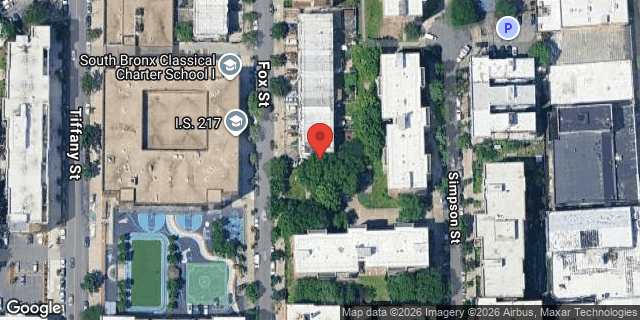 Aerial map of 970 FOX STREET, Bronx
