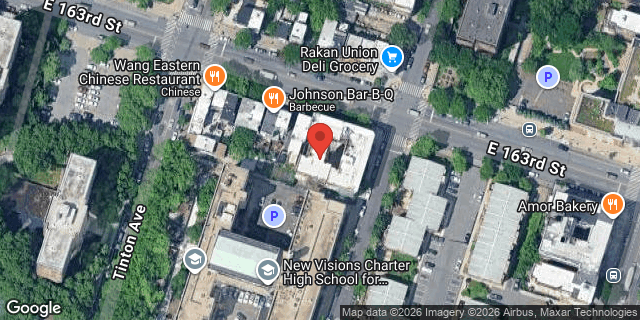 Aerial map of 796 EAST 163 STREET, Bronx