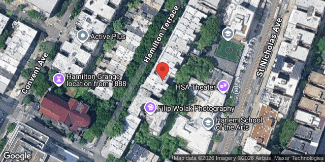 Aerial map of 27 HAMILTON TERRACE, Manhattan