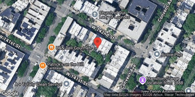 Aerial map of 458 WEST 142 STREET, Manhattan