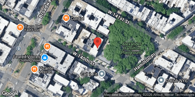 Aerial map of 557 WEST 140 STREET, Manhattan