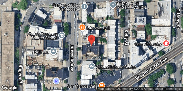 Aerial map of 998 INTERVALE AVENUE, Bronx