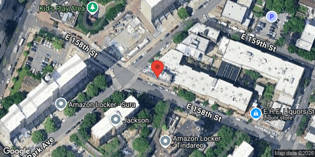 Aerial map of 299 EAST 158 STREET, Bronx
