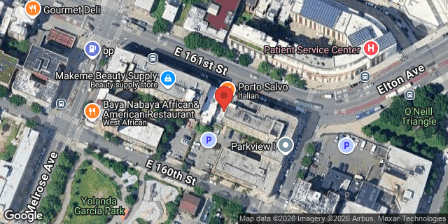 Aerial map of 424 EAST 161 STREET, Bronx