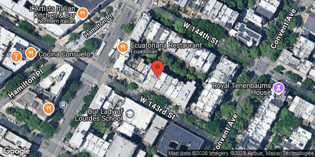 Aerial map of 465 WEST 143 STREET, Manhattan