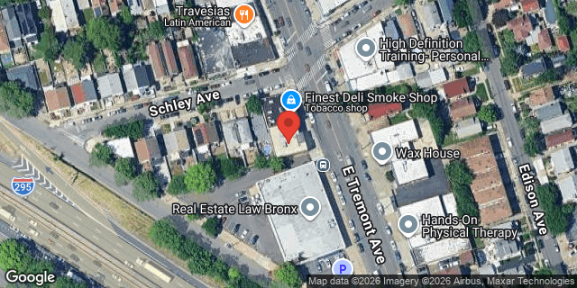 Aerial map of 3844 EAST TREMONT AVENUE, Bronx